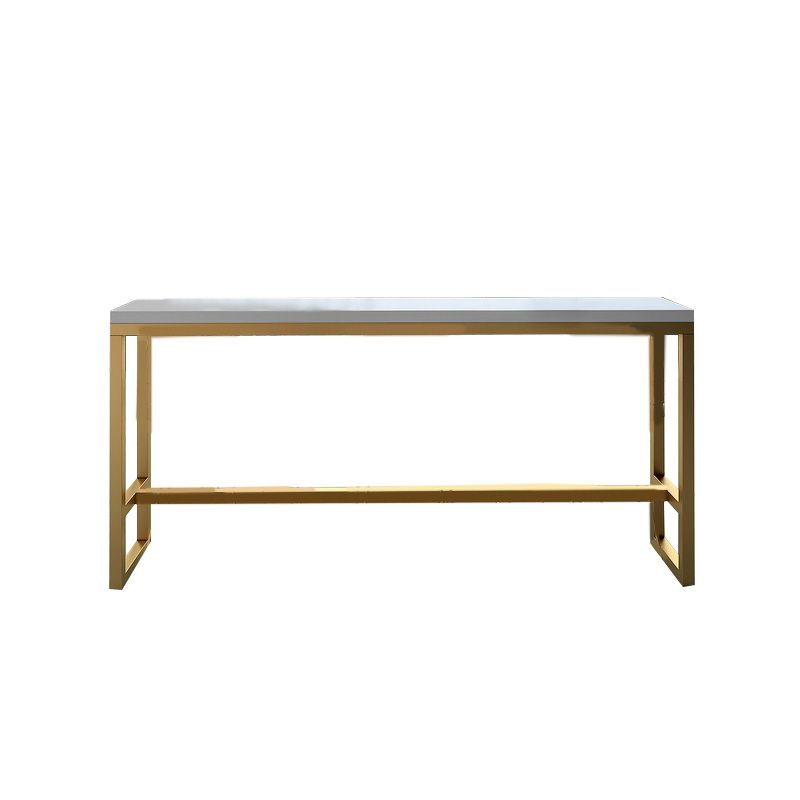 Mesa de comedor Glam Pub con tapa de madera maciza para sala de estar