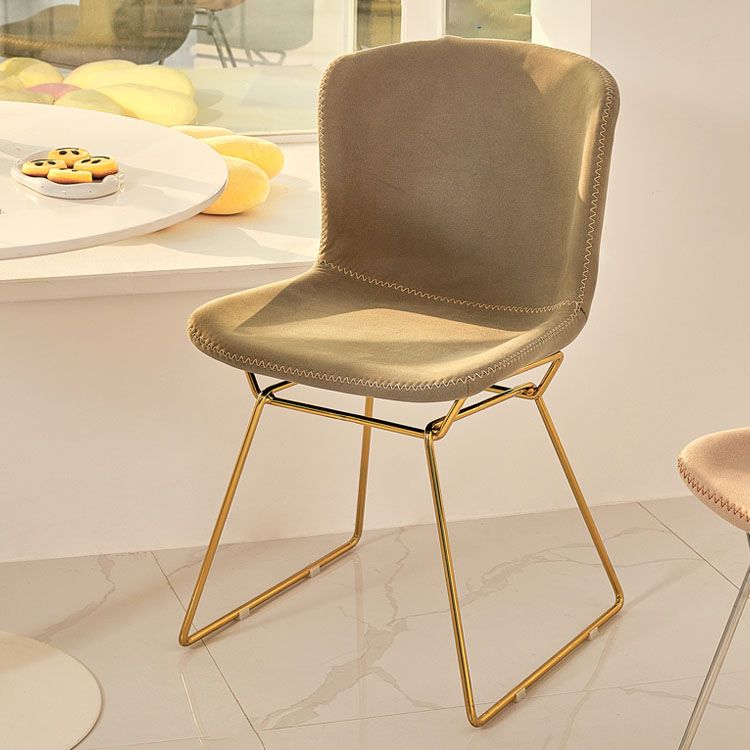 Contemporary Style Dining Chair Armless Side Chair with Metal Legs for Kitchen (Set of 2) Clearhalo ' kitchen&dining_furn' 'Dining Chairs' 'Dining Tables & Seating' 'dining_chair' 'furn' 'furn_dining_chair' 'Furniture' 'furniture_dining_chair' 'Kitchen & Dining Furniture' 'kitchen' 1200x1200_41d1c5ed-b316-4e4c-9c38-df7b15f9b454