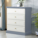 Modern Rectangle Accent Chest with Soft Close Drawers in Solid Wood
