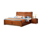 Cama de madera maciza tradicional cama de color sólido con cabecera