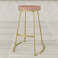 Nordic Style Bar-stool Round Seat Counter Bar Stool with Metal Legs for Home