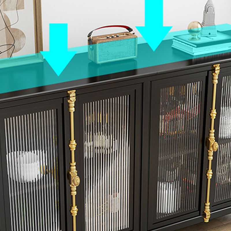 Porte di vetro moderne Curio Curio Armadio in metallo con porte per soggiorno