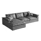 Pillow Top Arm Sofa & Chaise Faux Leather Cushions Loose Back Sofa