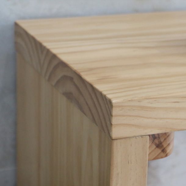 Modern Wood Bar Table with Rectangle Table Top Double Pedestal Table - 15.8'' Square Clearhalo 'Bar Furniture' 'Bar Tables' 'bar_tables' 'furn' 'furn_bar_tables' 'Furniture' 'furniture_bar_tables' 'Kitchen & Dining Furniture' 1200x1200_41d6e97a-57a5-4797-99ca-2d384af5319f