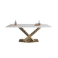 Metal Traditional Luxury Rectangle Table White Sintered Stone Indoor Table for Kitchen Clearhalo ' dining_table' 'Dining Tables & Seating' 'Dining Tables' 'furn' 'furn_dining_table' 'Furniture' 'furniture_dining_table' 'Kitchen & Dining Furniture' 'kitchen&dining_furn' 'kitchen' 'kitchen_dining_table' 1200x1200_41da6e65-60f4-4ca7-98f2-85ec80729b07