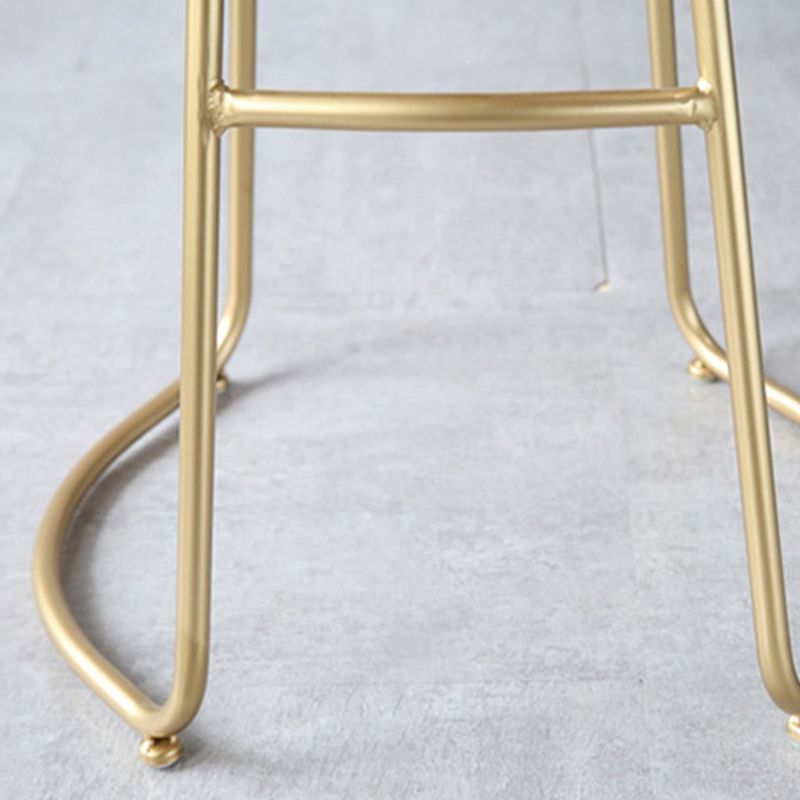 Scandinavian Bar and Counter Stool Low Back Stool with Sled Base in Gold Clearhalo 'Bar Furniture' 'Bar Stools' 'bar_stools' 'Furniture' 'furniture_bar_stools' 'Kitchen & Dining Furniture' 1200x1200_41dd6ee4-c25d-401e-ae09-4648a3538240