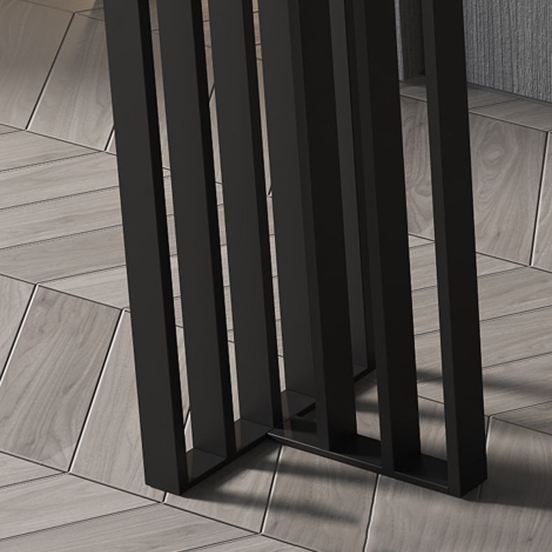 Double Pedestal Rectangle Hall/Pub Table Stone Modern Counter Height Table Clearhalo 'Bar Furniture' 'Bar Tables' 'bar_tables' 'furn' 'furn_bar_tables' 'Furniture' 'furniture_bar_tables' 'Kitchen & Dining Furniture' 'kitchen&dining_furn' 'kitchen' 1200x1200_41ddf2ce-8932-40cd-83b0-a40354066178