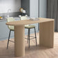 Modern 1/3 Pieces Wooden Pub Table Set Fixed Table Counter Table for Dining Room