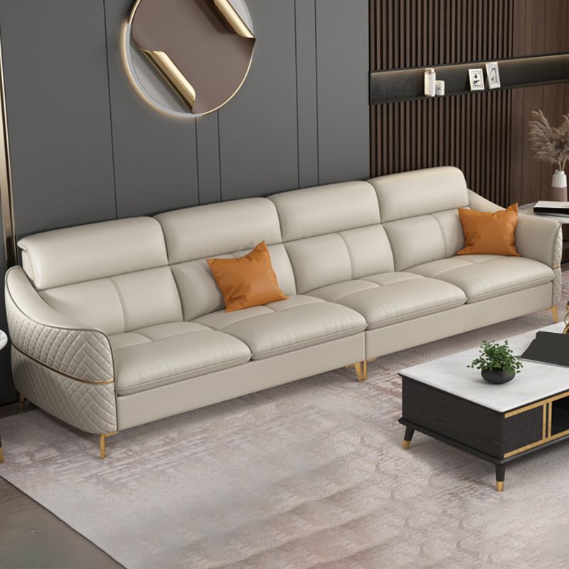 36.22 "Sectional/sofá de cuero genuino moderno alto con cojín