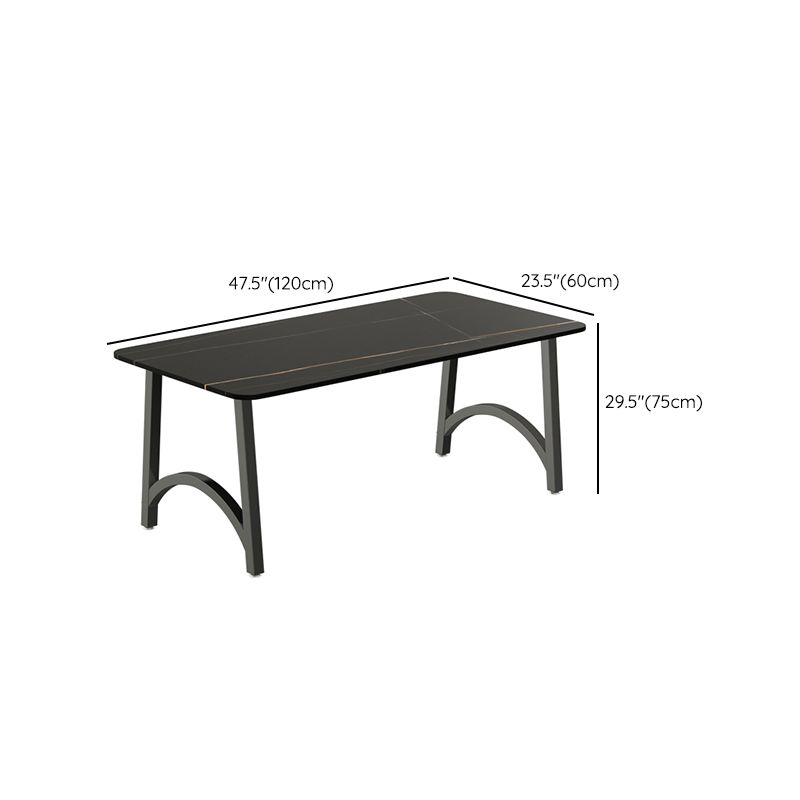 Modern Furniture 1/2/3/5/7/9 Pieces Sintered Stone Dining Set in Black Clearhalo 'Dining Room Sets' 'Dining Tables & Seating' 'dining_room_set' 'furn' 'furn_dining_room_set' 'Furniture' 'Kitchen & Dining Furniture' 1200x1200_41e08e95-b95c-4d76-8545-9bd35a2167a7