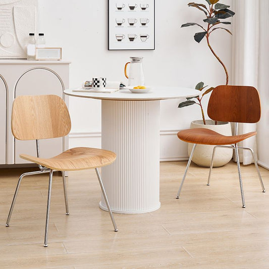 Silla lateral de comedor de madera de estilo contemporáneo para el hogar para el hogar