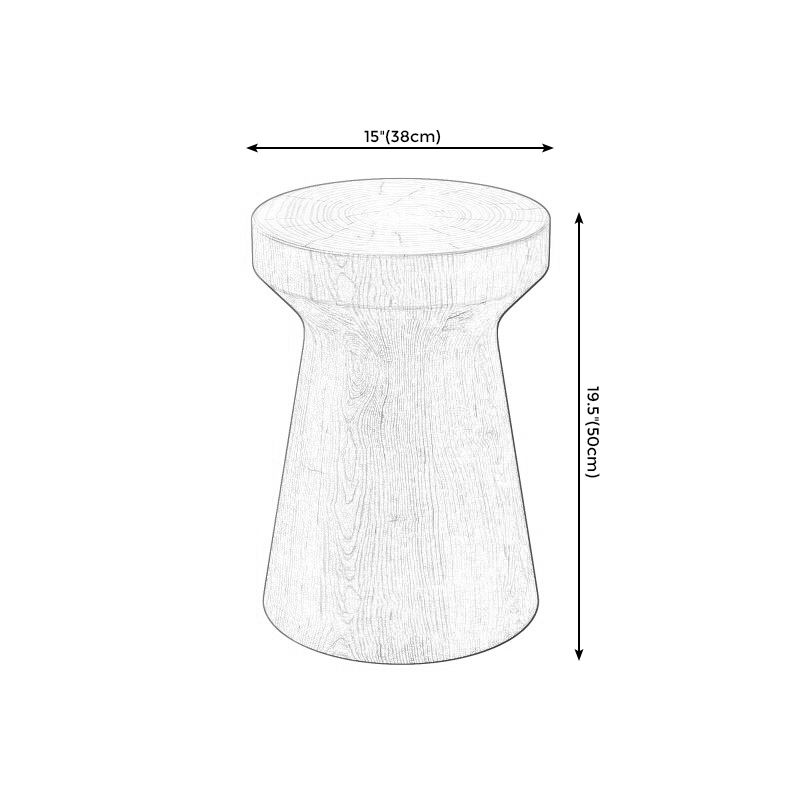スクエアブロックベースデザインカクテルテーブルソリッドウッドラウンドコーヒーテーブル