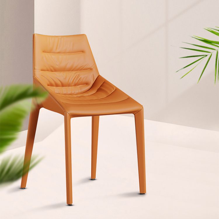 Sedia laterale in pelle finta set di sedie da pranzo laterale moderna