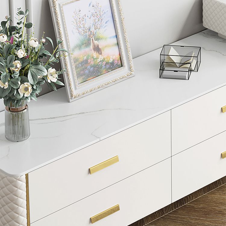 White Make-up Vanity 17.71" Wide Makeup Vanity Desk Table with 6 Drawers Clearhalo 'Bedroom Furniture' 'furn' 'furn_makeup_vanities' 'Furniture' 'Makeup Vanities' 'makeup_vanities' 1200x1200_41e4ef3a-c092-48bc-9322-2b289920b2cf