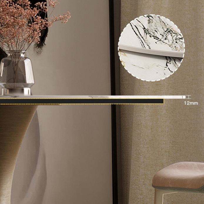 Traditional Luxury Round Table Stone Top Gold Base Dining Table Clearhalo 'Dining Tables & Seating' 'Dining Tables' 'dining_table' 'furn' 'furn_dining_table' 'Furniture' 'Kitchen & Dining Furniture' 1200x1200_41e79744-9834-41fe-b379-4d55a62bbbf7