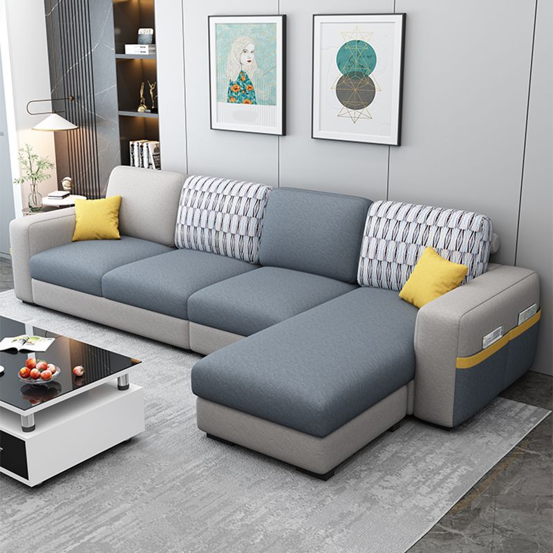 110.24"D x 59.1"W x 37.4"H Pillow Top Arm Sectionals, Modern High Back Sofa with Storage Clearhalo 'furn' 'furn_sectionals' 'Furniture' 'furniture_sectionals' 'kitchen' 'kitchen_sectionals' 'Living Room Furniture' 'Sectionals' 1200x1200_41e976fa-d1ed-44ec-92f9-1a602b5ce9e4
