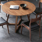 Modern Rubber Wood Table for Restaurant Dining Table with Double Wood Pedestal