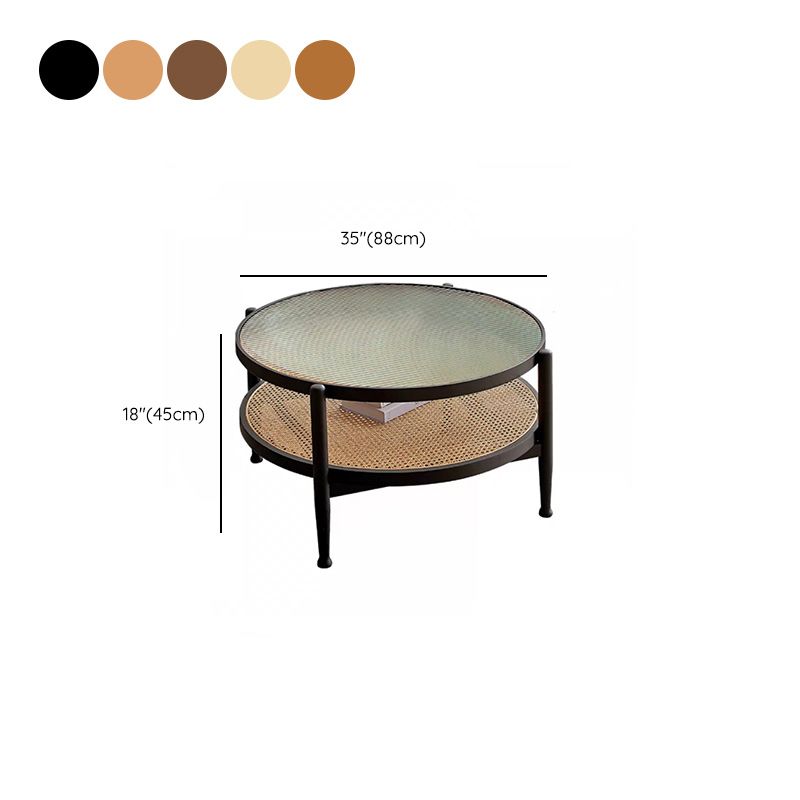 Tropical Coffee Cocktail Table Storage Solid Wood Coffee Table Clearhalo 'Coffee & Accent Tables' 'Coffee Tables' 'coffee_tables' 'furn' 'furn_coffee_tables' 'Furniture' 'Living Room Furniture' 1200x1200_41eab46a-9a30-4958-ac88-fdc684772159