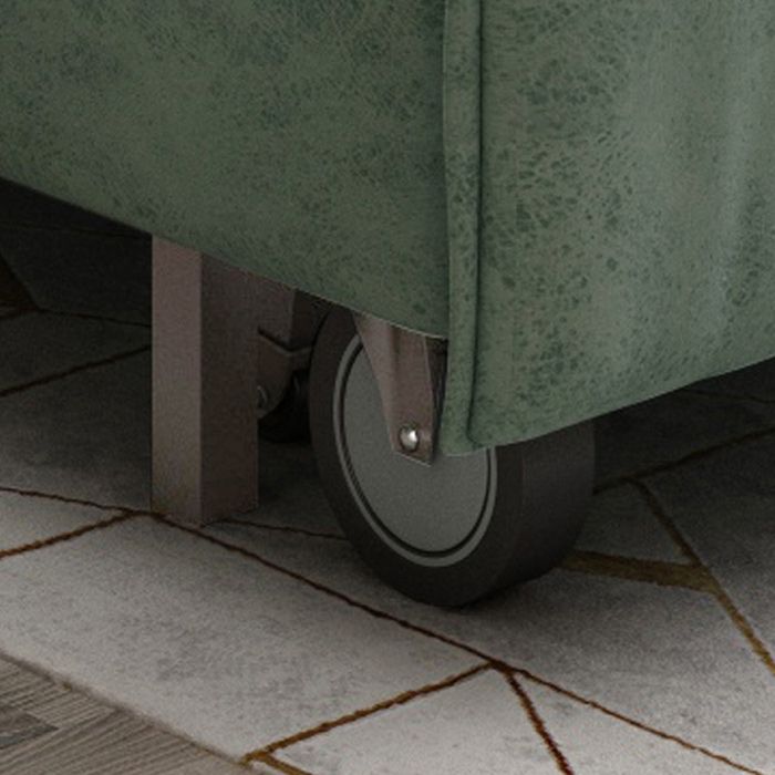 Green Armless Sofa Futon Foldable Pillow Included Futon Sofa Bed