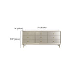 Glam Champagne Color Storage Chest with Soft-Close Drawers for Home