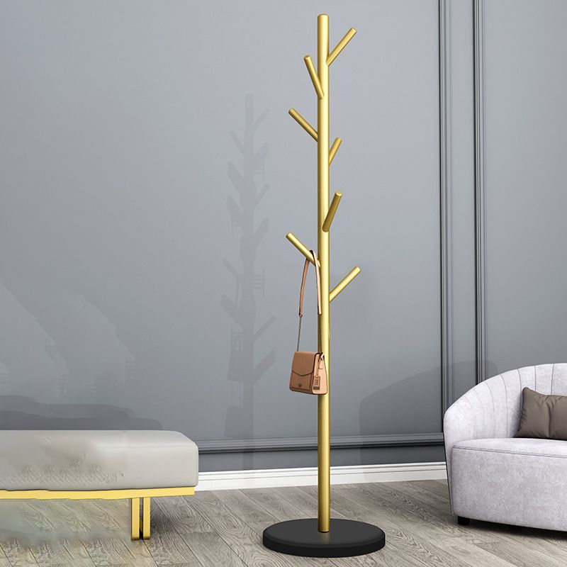 Designer -Metallbeschattierungs -Rack Marmor Bottomattrack mit Hooks Hall Tree