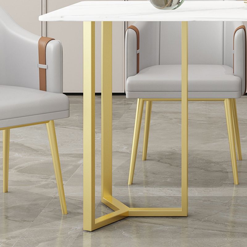 Sintered Stone Dining Table Traditional Luxury Gold Frame Table for Home Clearhalo ' dining_table' 'Dining Tables & Seating' 'Dining Tables' 'furn' 'furn_dining_table' 'Furniture' 'furniture_dining_table' 'Kitchen & Dining Furniture' 'kitchen&dining_furn' 'kitchen' 'kitchen_dining_table' 1200x1200_41ec58c9-0da7-493a-89df-6fd849ae37e8