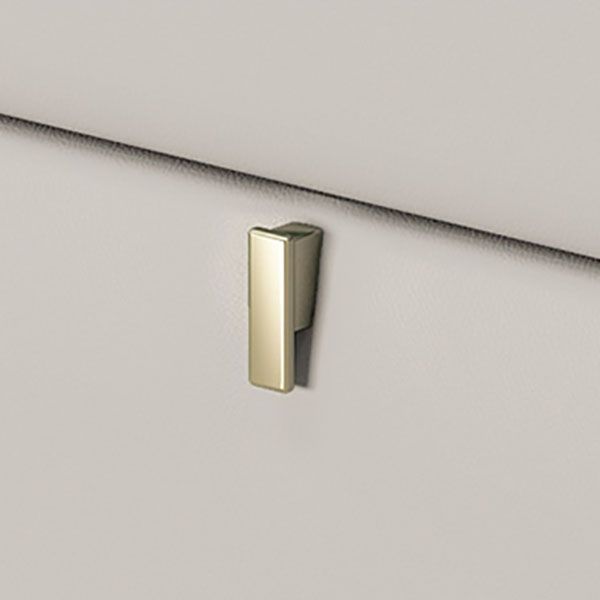 Tavola del lato superiore in ardesia rettangolare moderna 23.6 "Fine 4 gambe in metallo alto 4 gambe con 2 cassetti