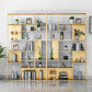 Contemporary Metal Bookshelf Etagere Open Shelf Bookcase with Shelves