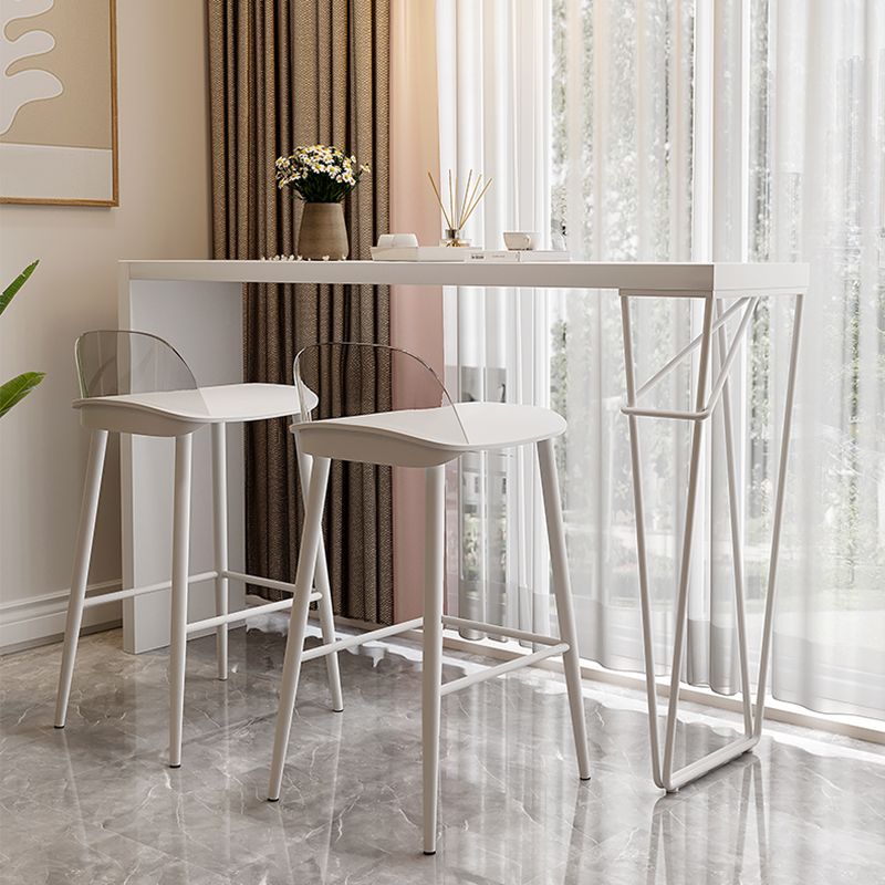 Modern White Bistro Bar Table Rectangle Solid Wood Bar Table for Home Clearhalo 'Bar Furniture' 'Bar Tables' 'bar_tables' 'furn' 'furn_bar_tables' 'Furniture' 'Kitchen & Dining Furniture' 1200x1200_41ee0c64-9ceb-45be-adba-1a632aeb2185