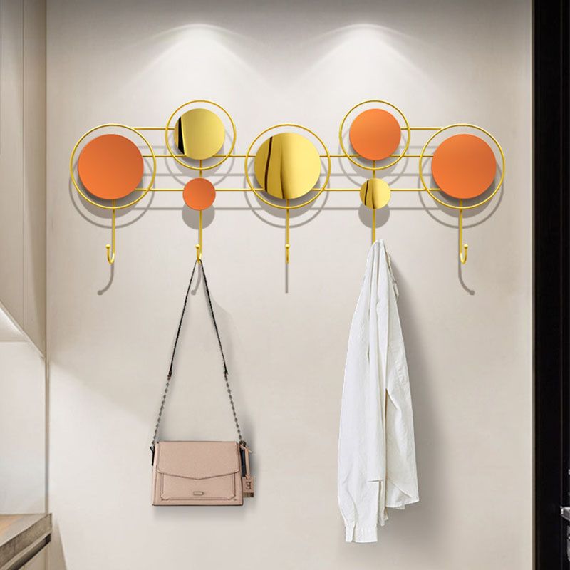 Contemporary Stainless Steel Coat Hanger Wall Mounted Orange Coat Rack Clearhalo 'Entry & Mudroom Furniture' 'furn' 'furn_hall_tree_coat_racks' 'Furniture' 'Hall Trees & Coat Racks' 'hall_tree_coat_racks' 1200x1200_41f10502-387c-4be8-af31-3439f61fa313