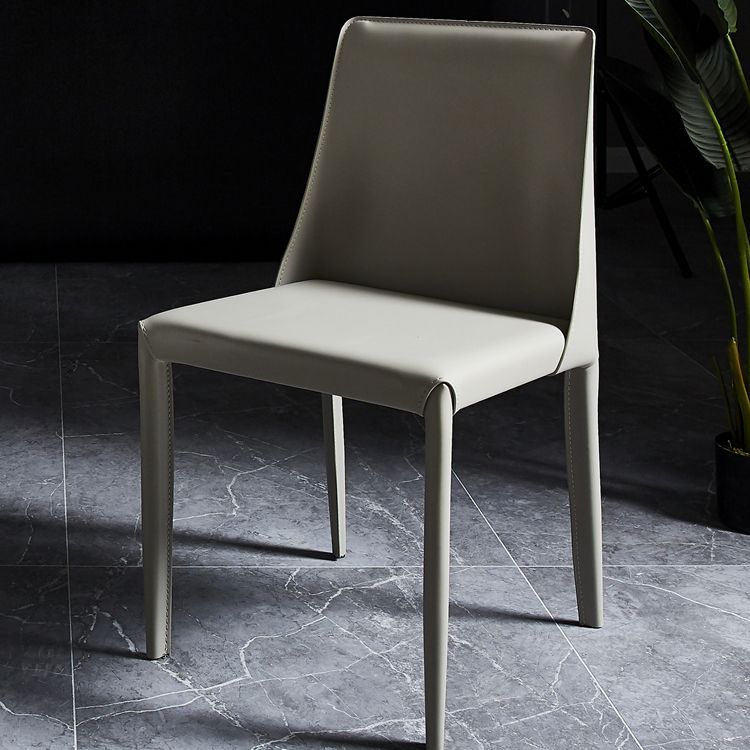 Leather Designer Style Home Chair Matte Finish Parsons Dining Side Chair Clearhalo ' kitchen&dining_furn' 'Dining Chairs' 'Dining Tables & Seating' 'dining_chair' 'furn' 'furn_dining_chair' 'Furniture' 'furniture_dining_chair' 'Kitchen & Dining Furniture' 'kitchen' 1200x1200_41f1110e-07b4-44ea-9dde-cd41d329db72