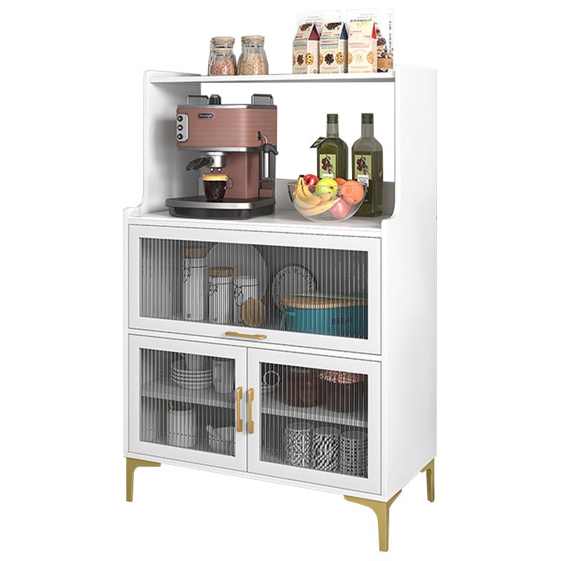 Serveur de portes en bois moderne en bois d'ingénierie serveur avec des jambes dorées