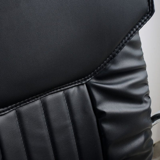 Sedia da scrivania imbottita moderna in vetro.