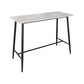 Modern Marble Pub Table with Rectangle Table Top Black Trestle Table - 42" H Clearhalo 'Bar Furniture' 'Bar Tables' 'bar_tables' 'furn' 'furn_bar_tables' 'Furniture' 'furniture_bar_tables' 'Kitchen & Dining Furniture' 1200x1200_41f3bb02-f1df-48ec-892a-ef9e16ac0c53