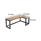 Mesa de trabajo de madera sólida de pino mesa de oficina de estilo L de estilo industrial