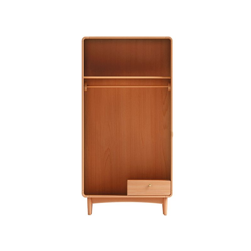 Freestanding Solid Wood Wardrobe Modern Wardrobe with Legs in Natural Clearhalo 'Armoires & Wardrobes' 'armoires_wardrobes' 'Bedroom Furniture' 'furn' 'furn_armoires_wardrobes' 'Furniture' 1200x1200_41f434b3-b52d-448d-88b7-b72be91888e0