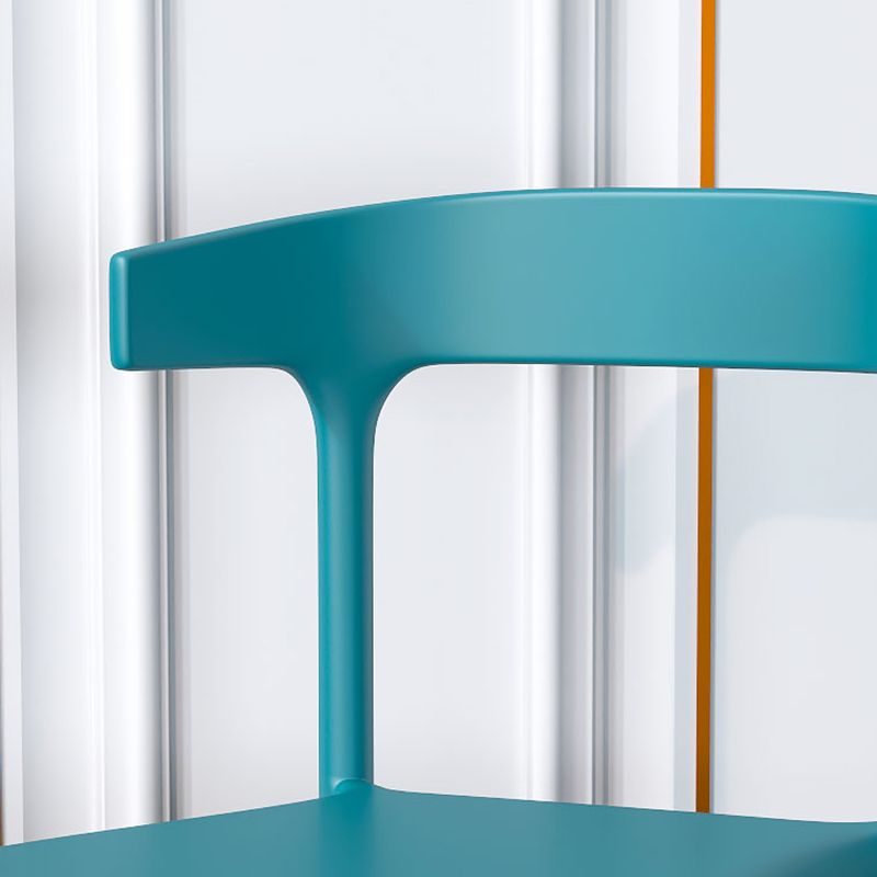 Modern Style Stackable Chair Dining Open Back Armless Chair for Kitchen with Plastic Legs
