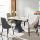 Contemporary Style Metal Chair Set Kitchen Solid Back Side Chairs (Set of 4) Clearhalo ' kitchen&dining_furn' 'Dining Chairs' 'Dining Tables & Seating' 'dining_chair' 'furn' 'furn_dining_chair' 'Furniture' 'furniture_dining_chair' 'Kitchen & Dining Furniture' 'kitchen' 1200x1200_41f451be-8ee0-4fe1-8cb0-b8a8c068b649