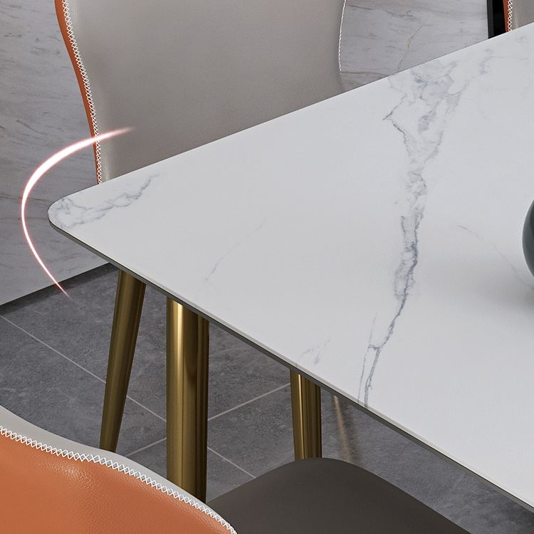 Glam Scalable Dinette Set 1/4/7 Pieces Rectangle Dining Table Set with Sintered Stone Top Clearhalo 'Dining Room Sets' 'Dining Tables & Seating' 'dining_room_set' 'furn' 'furn_dining_room_set' 'Furniture' 'furniture_dining_room_set' 'Kitchen & Dining Furniture' 1200x1200_41f606ec-c4a8-4e31-907e-57490d137a88