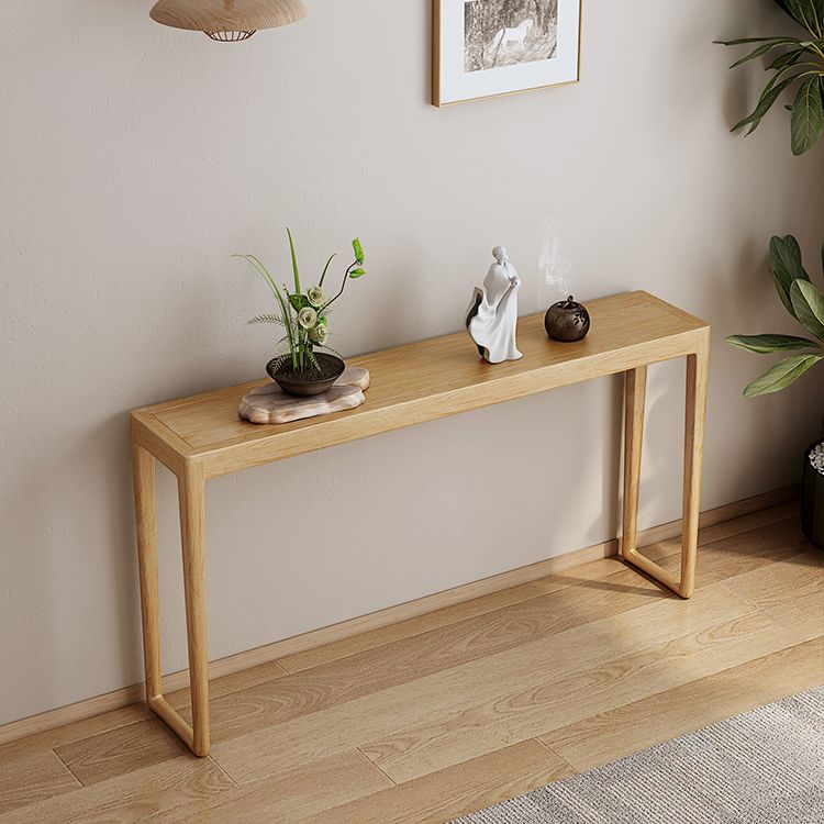 Tavolo da console rettangolare moderna Tabella di divano console in legno in naturale/marrone