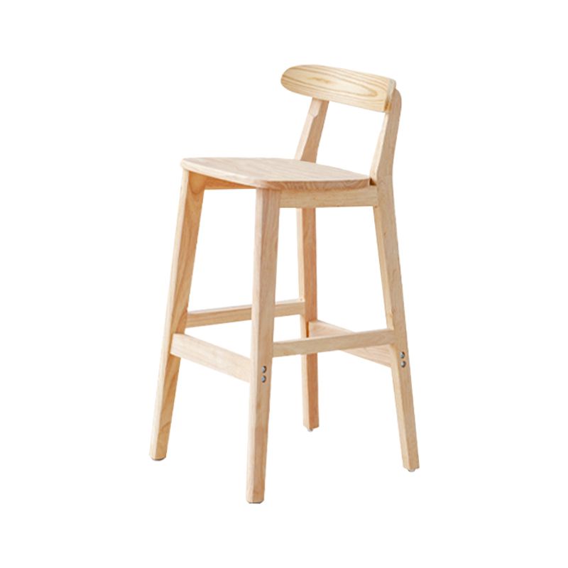 Oak Wood Armless Bar Stool Modern Indoor Barstool with Backrest and Footrest Clearhalo 'Bar Furniture' 'Bar Stools' 'bar_stools' 'furn' 'furn_bar_stools' 'furniture_bar_stools' 'Kitchen & Dining Furniture' 'kitchen&dining_furn' 'kitchen' 'kitchen_furn' Furniture' 1200x1200_41f6d113-da7a-4a67-8173-bf75fed2afa7