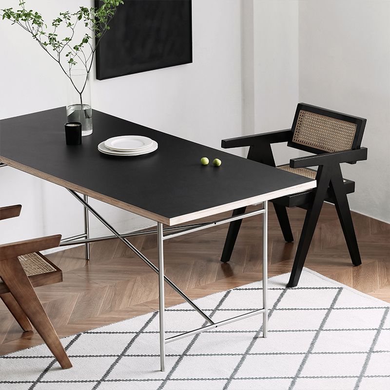 Rectangle Shape Dining Table Solid Wood Table Luxury Style with Sled Base Clearhalo ' dining_table' 'Dining Tables & Seating' 'Dining Tables' 'furn' 'furn_dining_table' 'Furniture' 'furniture_dining_table' 'Kitchen & Dining Furniture' 'kitchen&dining_furn' 'kitchen' 'kitchen_dining_table' 1200x1200_41f7ae7a-a36a-43c7-9497-fcc7ec1f3722