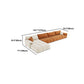 Tufted Loose Back Sofa with Chaise Nordic Pillow Top Arm Sofa in Orange and White Clearhalo 'furn' 'furn_sectionals' 'Furniture' 'Living Room Furniture' 'Sectionals' 1200x1200_41f7b9c0-4d76-432c-b380-d0f71c2518a6