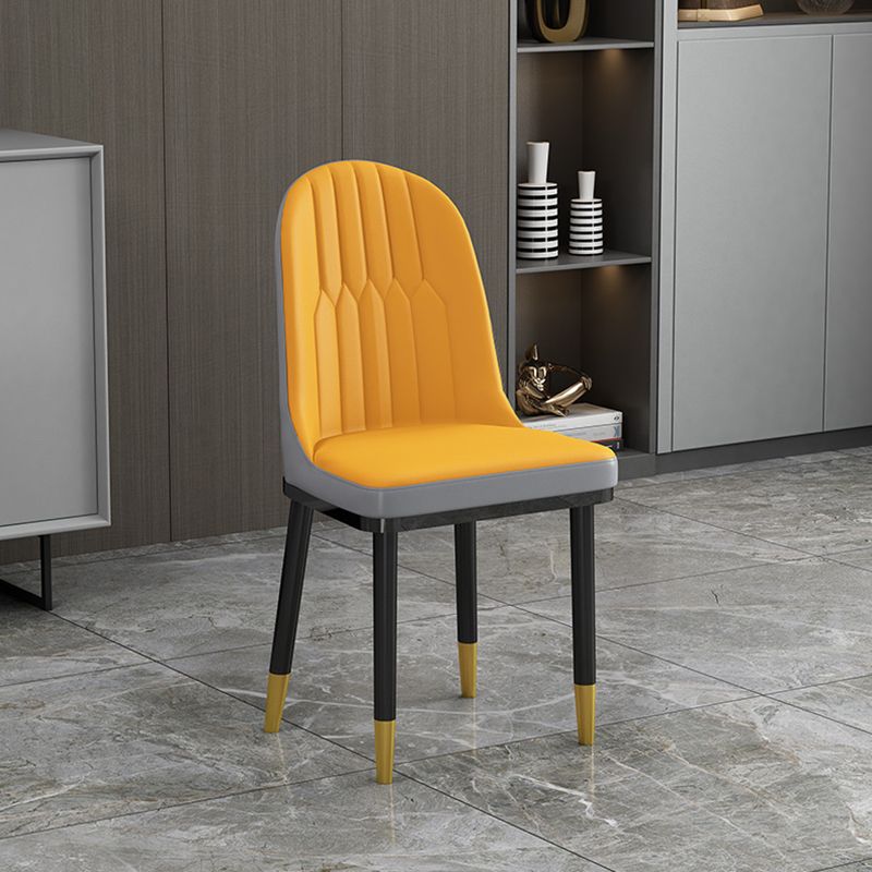Glam Style Dining Chairs Armless Parsons Chairs with Metal Legs Clearhalo ' kitchen&dining_furn' 'Dining Chairs' 'Dining Tables & Seating' 'dining_chair' 'furn' 'furn_dining_chair' 'Furniture' 'furniture_dining_chair' 'Kitchen & Dining Furniture' 'kitchen' 1200x1200_41f838d8-2a59-4dd9-8ac8-cbab0154db30