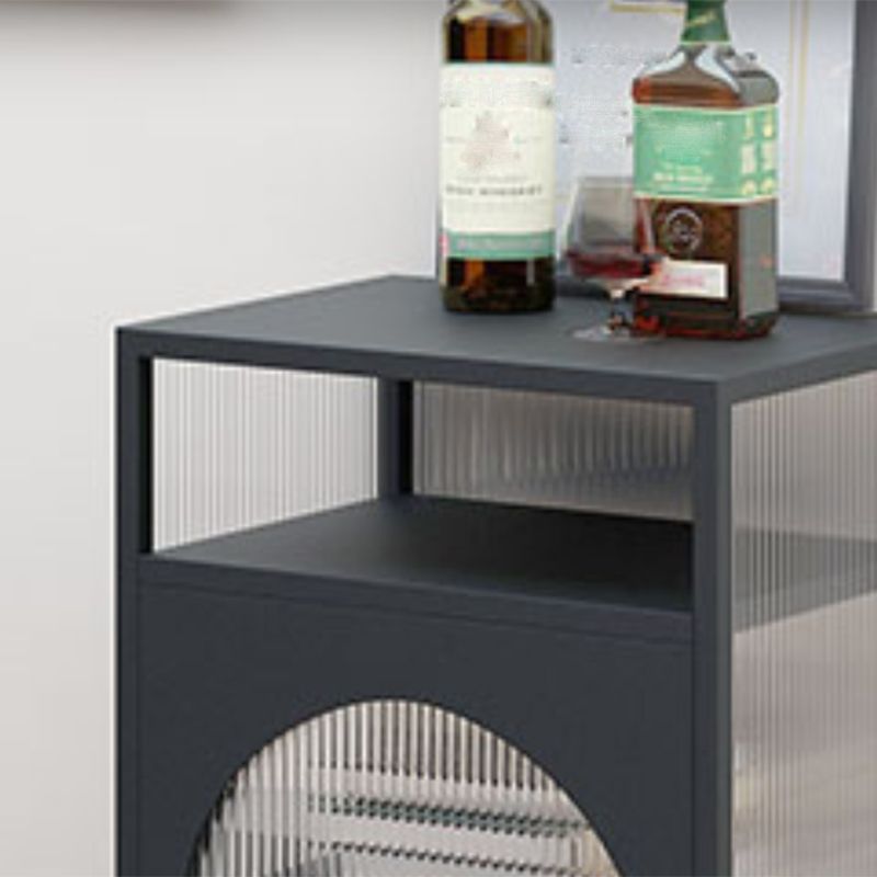 Contemporary Buffet Server Metal Dining Server with Doors for Living Room Clearhalo 'buffet_sideboard' 'Buffets & Sideboards' 'furn' 'furn_buffet_sideboard' 'Furniture' 'Kitchen & Dining Furniture' 1200x1200_41f8491c-6630-4165-848b-bbdac9e864a2