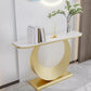 1-shelf 31.5" Tall Console Table Modern Stone Accent Table for Hall
