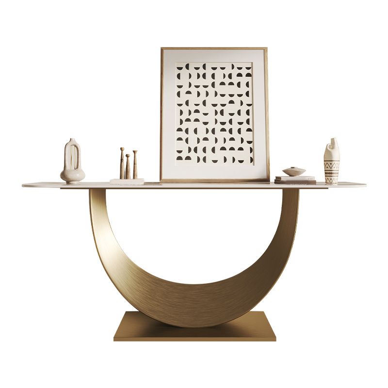 Mesa de consola glamera mesa de sofá de acabado antiguo en piedra