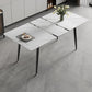 Modern Simple Dining Table Sintered Stone Dinner Table with Metal Legs Clearhalo 'Dining Tables & Seating' 'Dining Tables' 'dining_table' 'furn' 'furn_dining_table' 'Furniture' 'Kitchen & Dining Furniture' 1200x1200_41f9fa71-7fbd-4ec4-b1f5-1b03cb7dcd0d