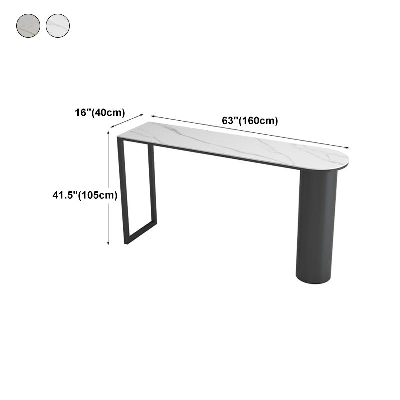 Minimalism Bar Table 42-inch Height Stone Top and Metal Base Bistro Table Clearhalo 'Bar Furniture' 'Bar Tables' 'bar_tables' 'furn' 'furn_bar_tables' 'Furniture' 'furniture_bar_tables' 'Kitchen & Dining Furniture' 1200x1200_41fb7cee-e1a6-4f3d-9513-0e54f97bff93