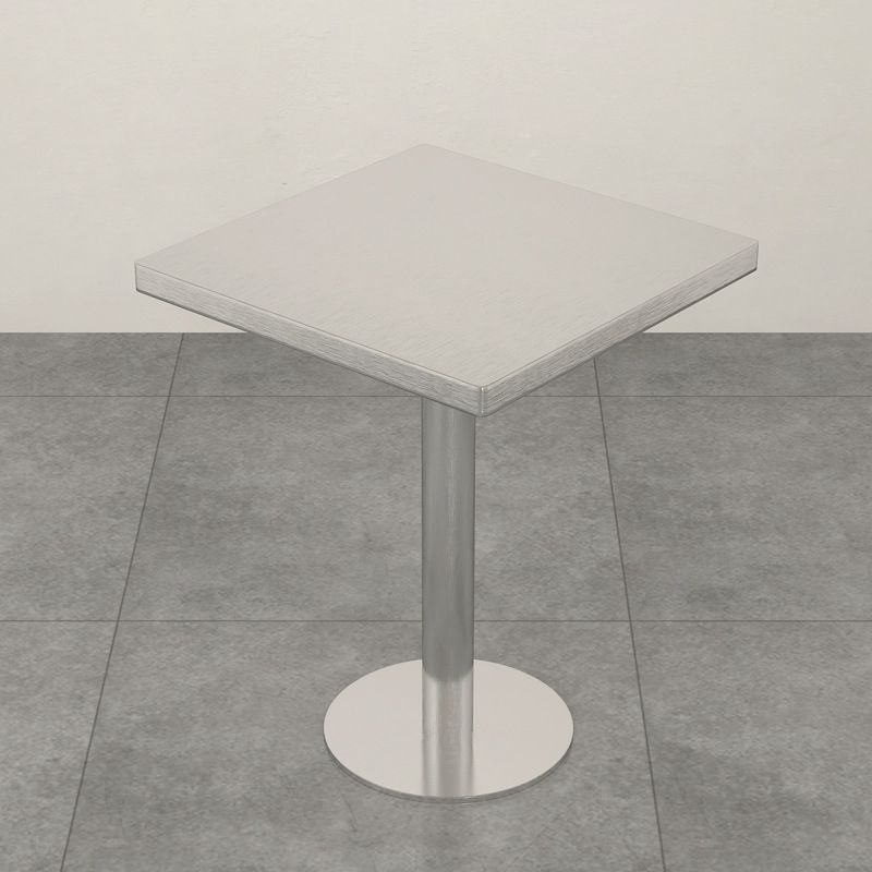 Industrial Stainless Steel Dining Table Metal Base Table for Dinning Room Clearhalo ' dining_table' 'Dining Tables & Seating' 'Dining Tables' 'furn' 'furn_dining_table' 'Furniture' 'furniture_dining_table' 'Kitchen & Dining Furniture' 'kitchen&dining_furn' 'kitchen' 'kitchen_dining_table' 1200x1200_41fcf1d7-5c10-40f3-9c33-de3c3d79a542
